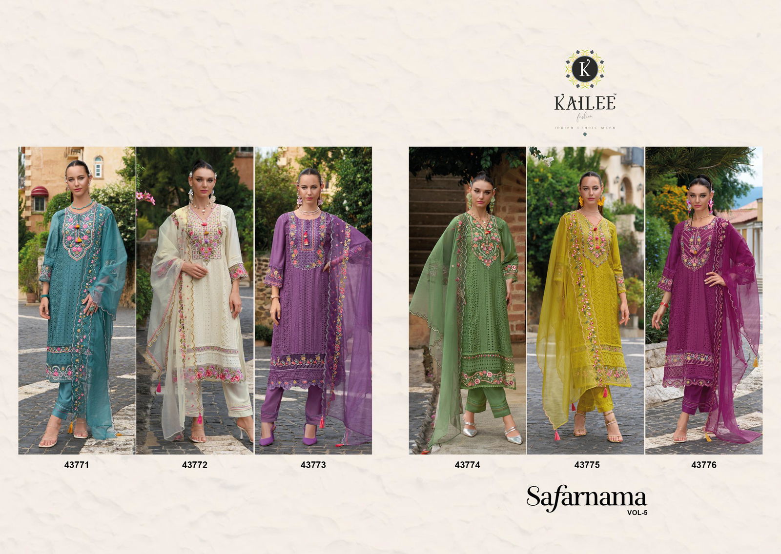 Safarnama Vol 5 By Kailee Viscose Muslin Designer Readymade Suits Wholesale Shop In Surat